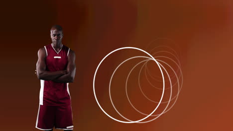 animation of circles over male basketball player