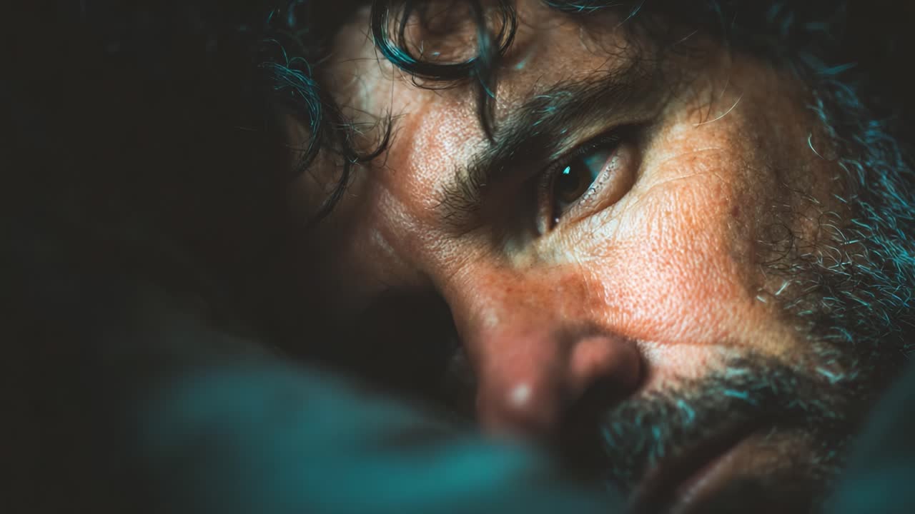 Intense Emotion Captured: A Close-Up of a Pensive Man Reflecting on Life's Challenges and Triumphs in a Moment of Stillness and Contemplation