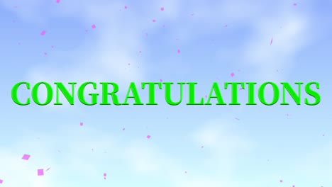 congratulations message text animation motion graphics