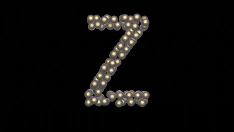 disco ball themed font  letter z