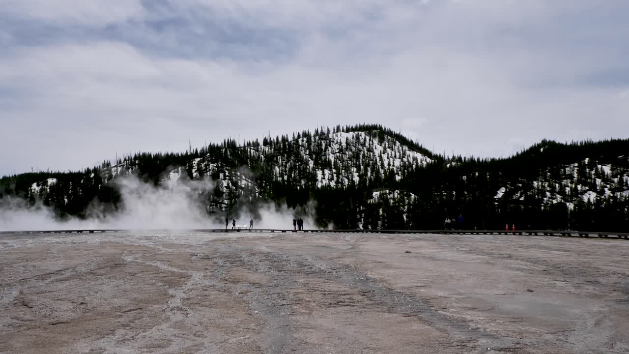Breathtaking View of Yellowstone's Geothermal Landscape
