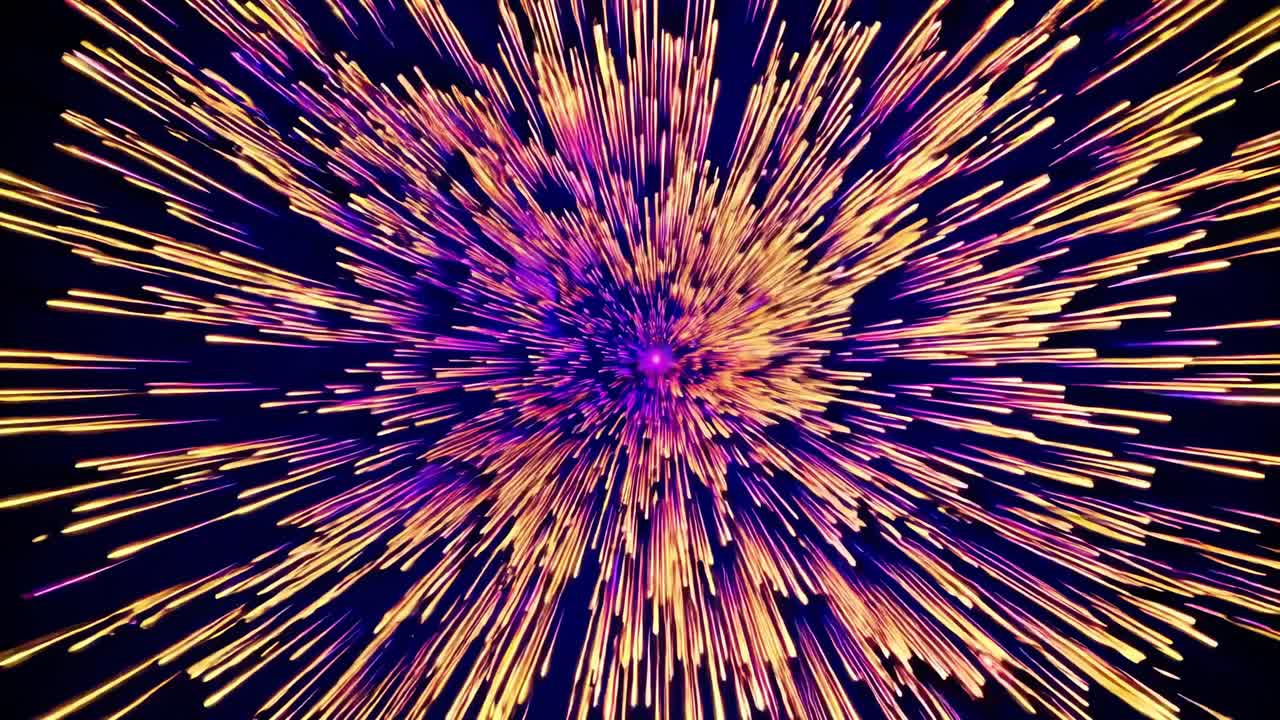Dynamic explosion of vibrant sparks radiating outward in a mesmerizing sequence, showcasing the captivating energy and motion of the scene