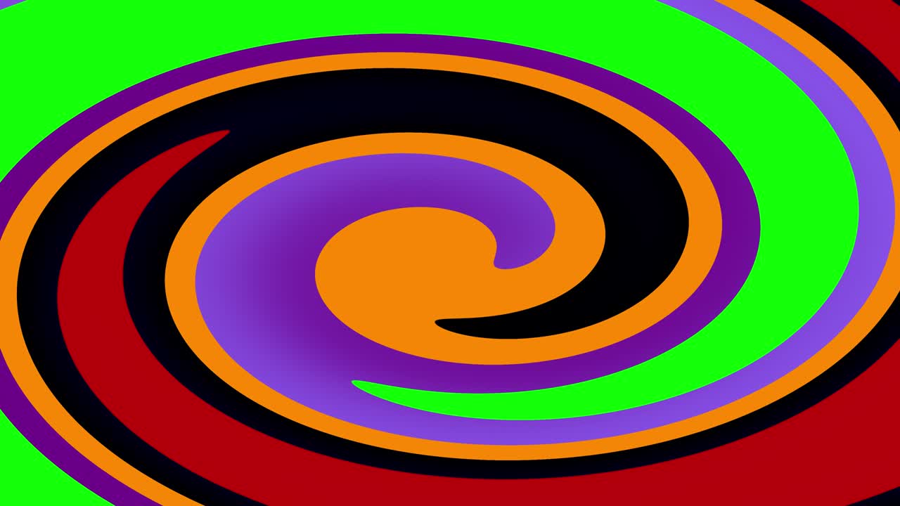 animación de los colores del arco iris forma de espiral y línea