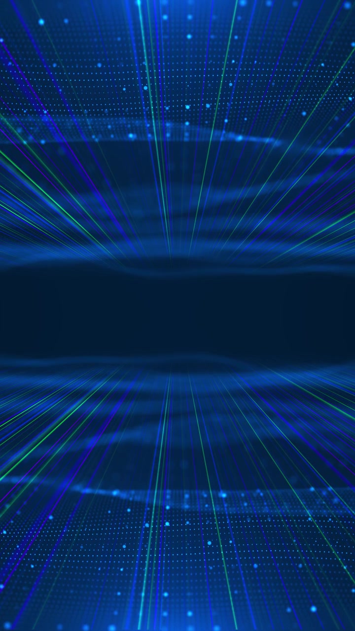 Laser light corridor background neon rays fast motion perspective and dark futuristic depth for