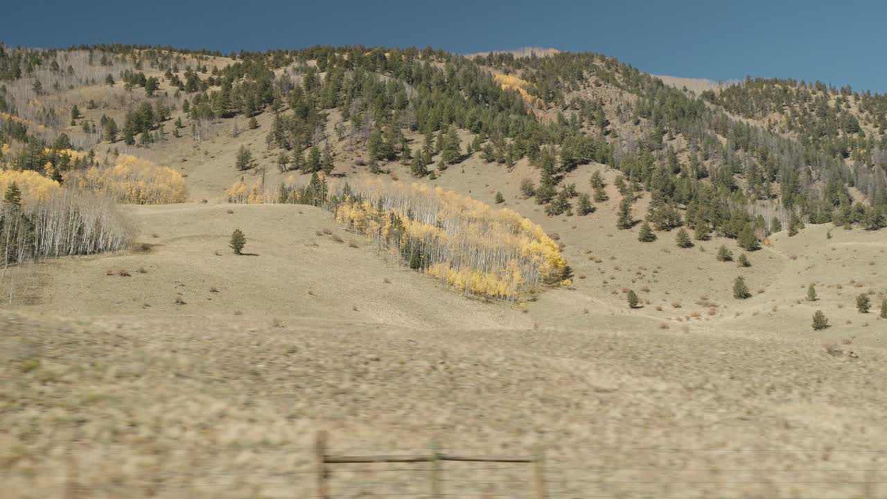 Autumn Mountain Landscape with Aspen Trees