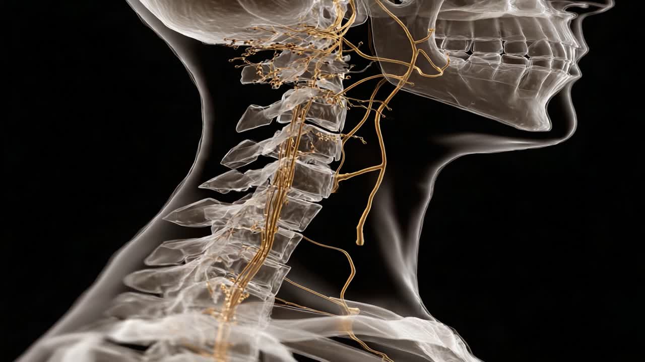 Uno sguardo dettagliato alla colonna vertebrale cervicale umana e ai percorsi nervosi: approfondimenti sull'anatomia e sulla neuroanatomia attraverso tecniche di imaging innovative