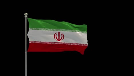 irán de varias banderas ondeando la bandera nacional en el poste, la bandera de la mesa