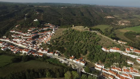 castle on the top of the village hill