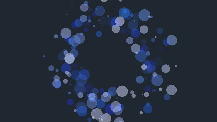 Cercle bleu avec des points blancs, un élément de design polyvalent pour sites web ou applications
