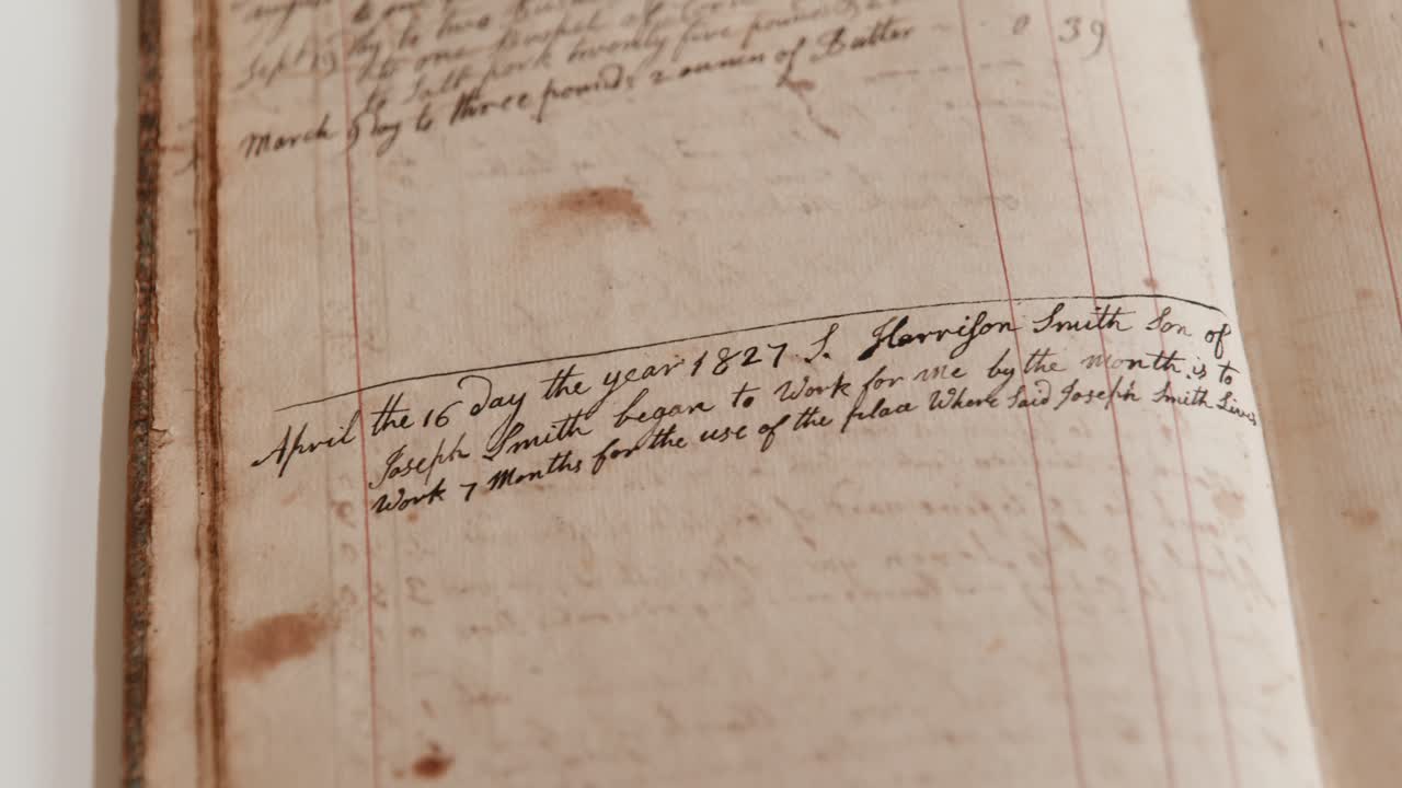 lemuel durfee ledger 오래된 1800년대 문서 그가 대장간을 사들인 시간을 기록하고 뉴욕 캐넌다이과의 역사 박물관 및 연구 도서관에서 사무엘을 위해 일하게 한 시간 기록