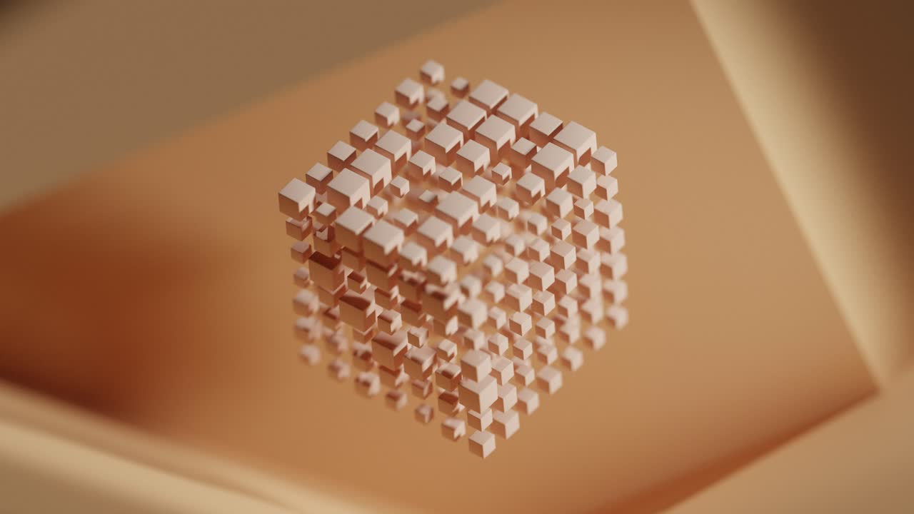 bucle de animación de arte abstracto 3d. gráficos 3d