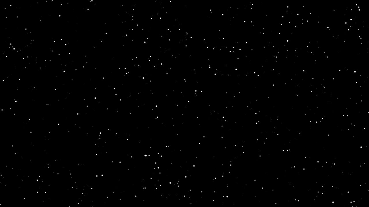 Snow falling on black background - Loop