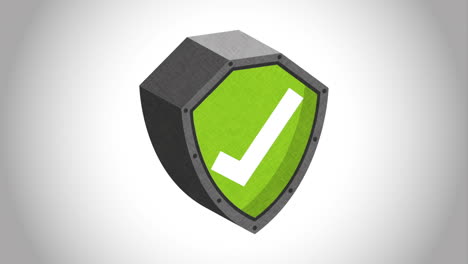 icono de escudo verde con una marca de comprobación
