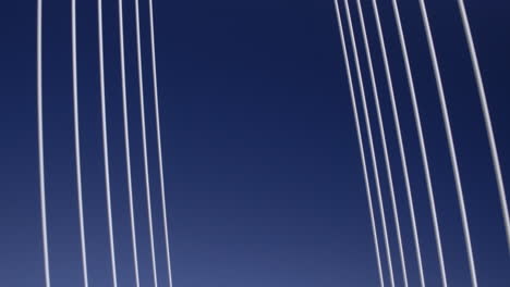driving through arch and cables of ravenel bridge looking up, charleston, sc, day