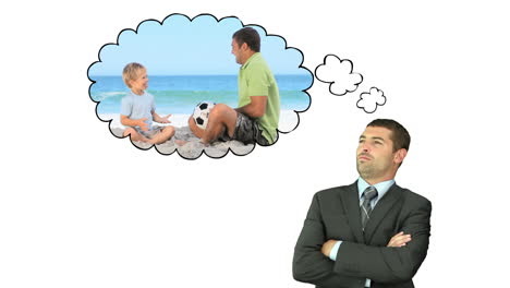 Businessman-thinking-about-moments-with-his-family