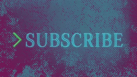 animation of subscribe text flickering in blue color 4k