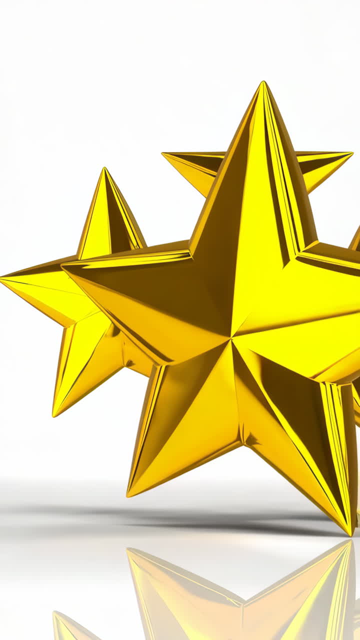 Abstract Blue and Gold Geometric Forms and Reflections