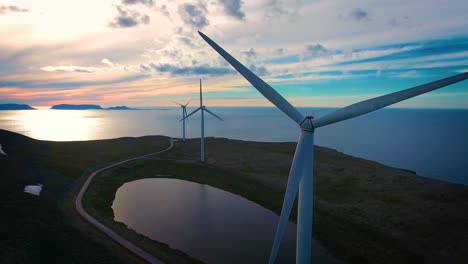 molinos de viento para la producción de energía eléctrica havoygavelen parque de molinos de viento noruega