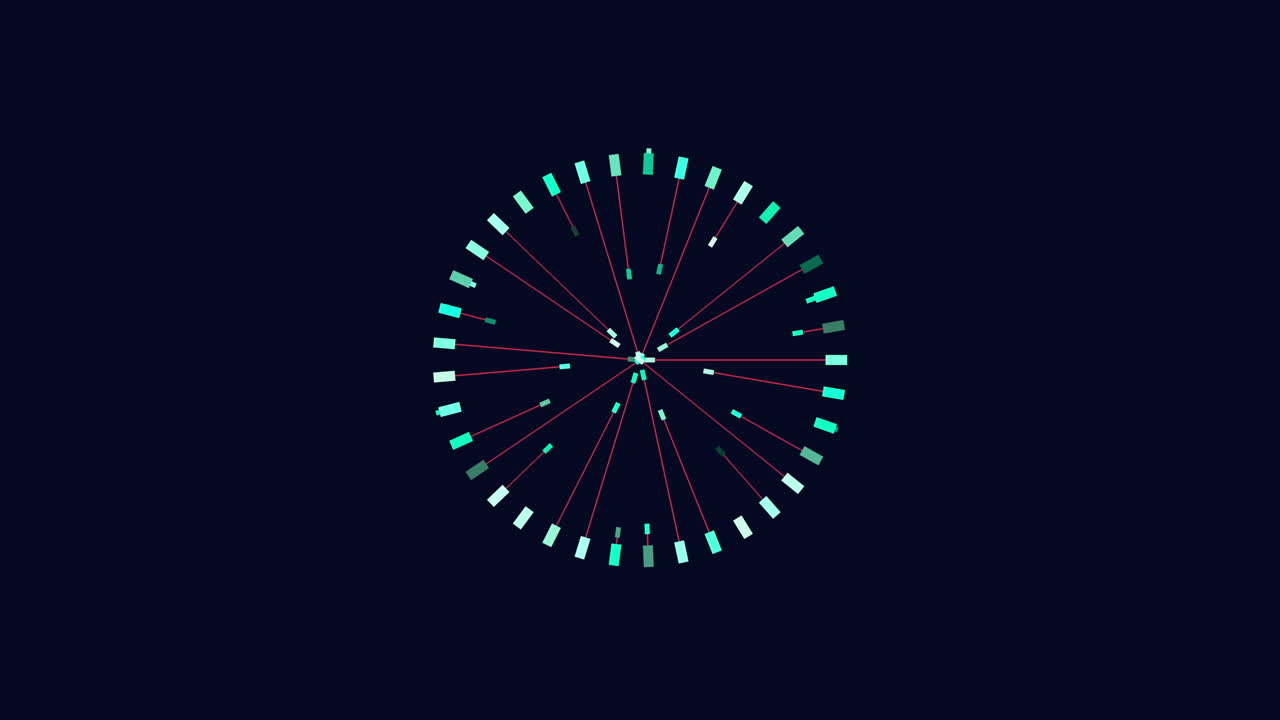 círculo futurista con el color del arco iris en el espacio oscuro