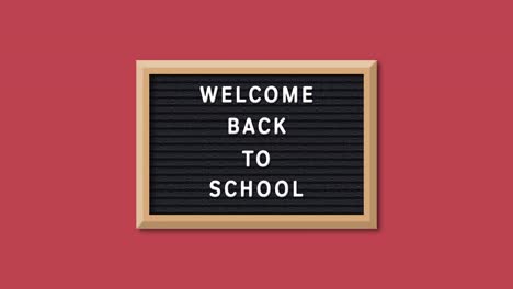 welcome back to school text on letter board 4k