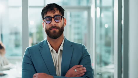 portrait of a confident businessman in an office