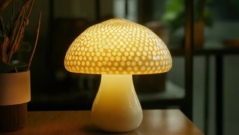 mushroom shaped table lamp