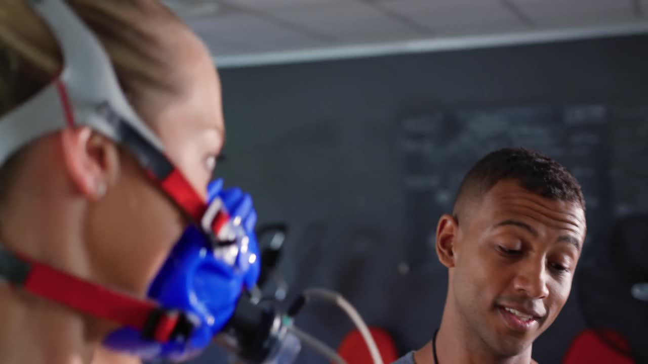 대사 가스 분석기를 사용하는 러너