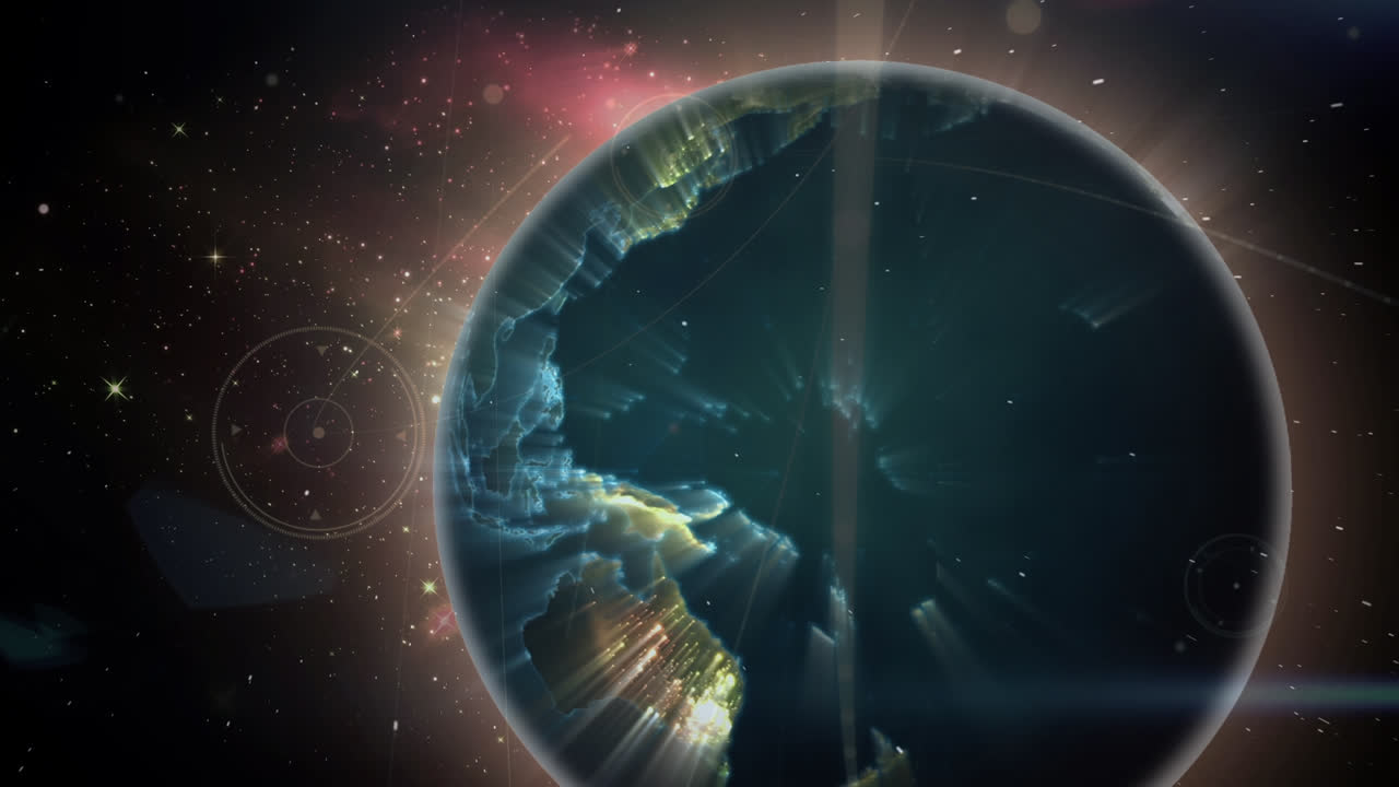 Animation of networks of connections over globe