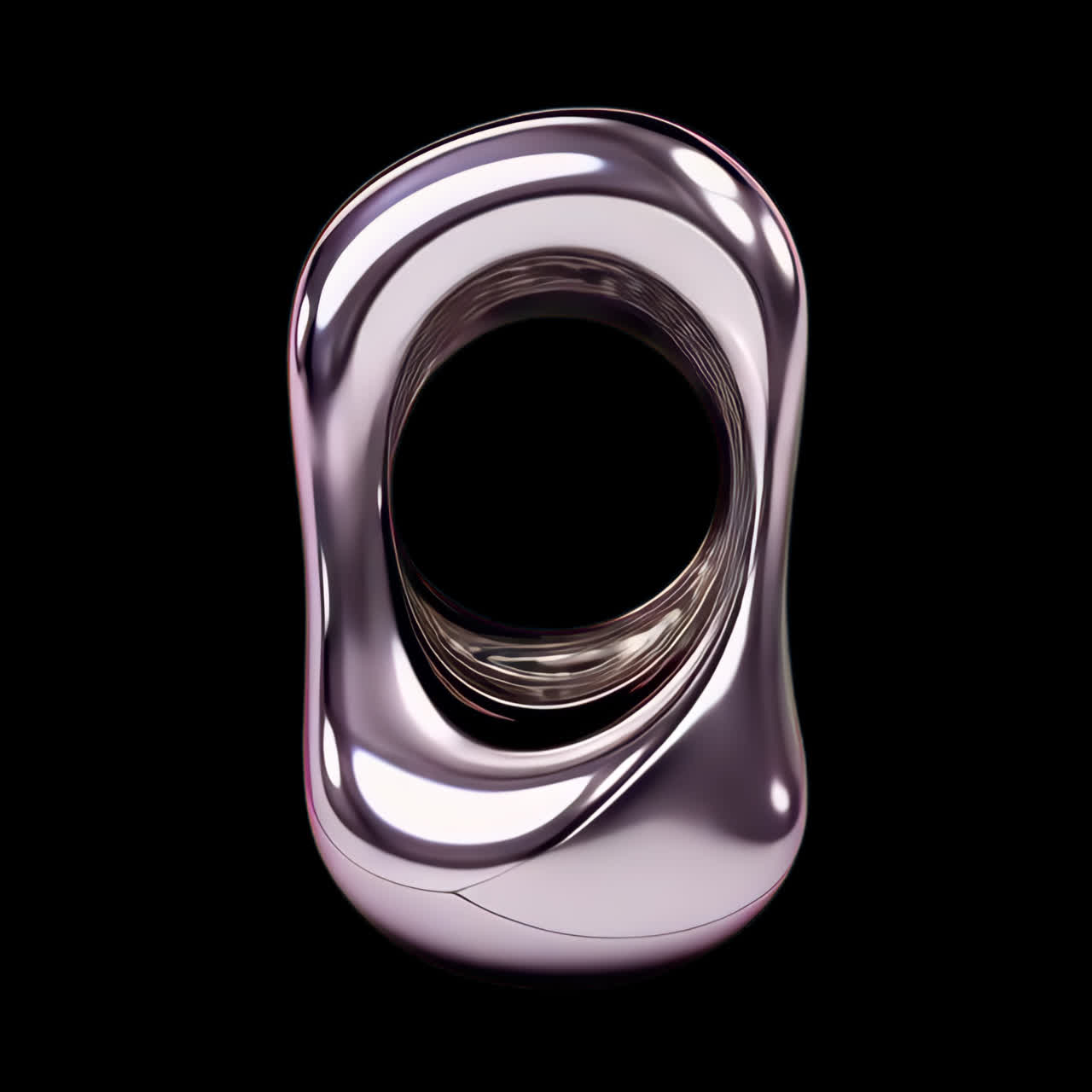 Chrome 3d shape animation isolated asset, transparent 4K video, alpha channel, ProRes 4444