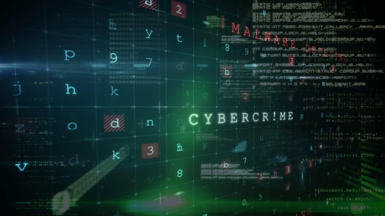 animación del procesamiento de datos digitales sobre un fondo oscuro
