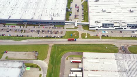 vista aérea del almacén de mercancías