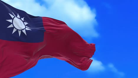 seamless loop of taiwan flag.