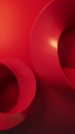 red curve ring geometry, 3d rendering.