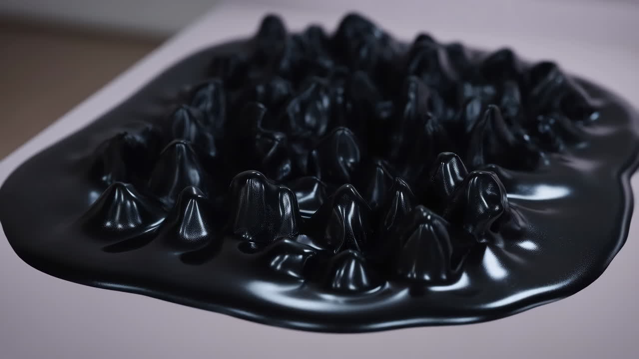 Black Ferrofluid Spikes