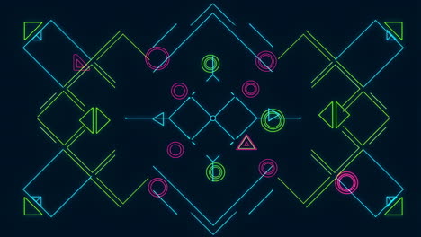 dynamic neon geometric pattern background