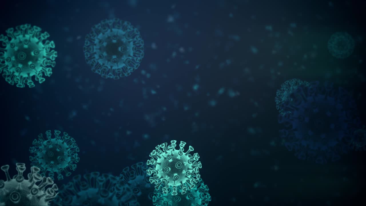 Animation of coronavirus covid19 3D background loop