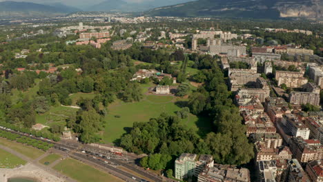 Aerial-shot-over-the-Villa-La-Grange-Geneva