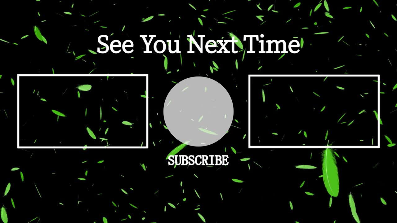 털 떨어지는 입자 끝 카드 끝 화면 모션 그래픽