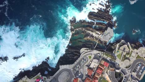 waves in atlantic ocean, porto moniz, madeira island portugal