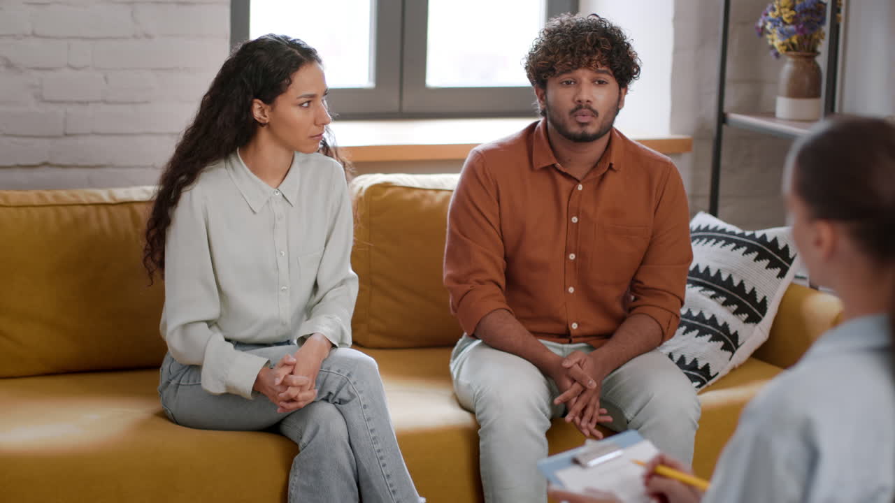 Couple's Therapy Session Premium Stock Video Footage