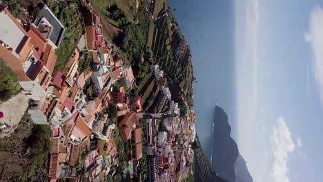 vertical-aerial-view-of-San-Sebastián-de-La-Gomera-the-capital-of-La-Gomera,-one-of-Spain’s-Canary-Islands