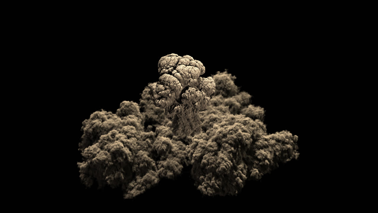 explosión de una nube de polvo