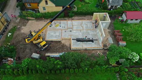 construcción de casas en un barrio