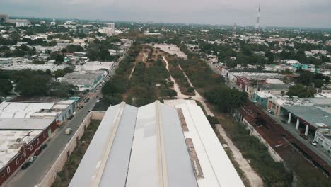 Front-view-of-train-station-in-Yucatan