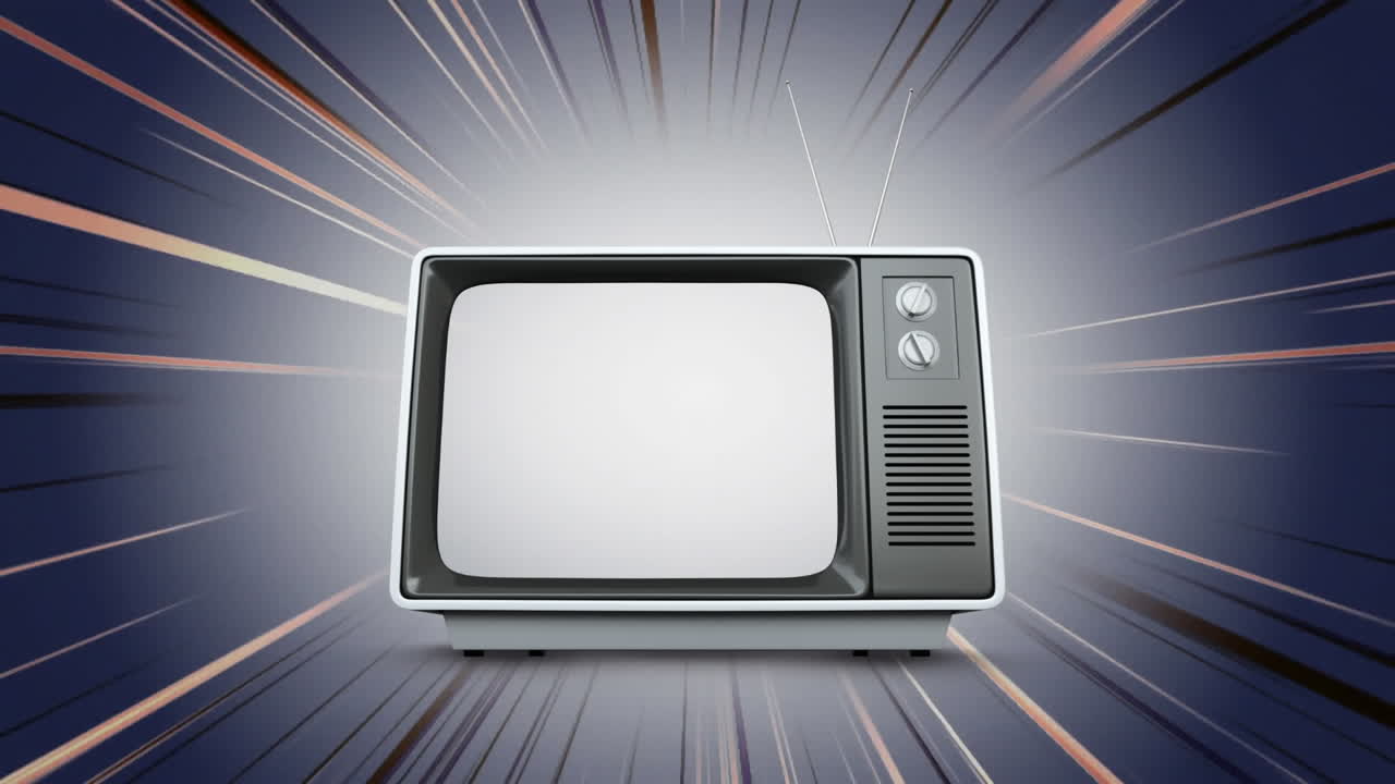 Televisore con uno sfondo a fumetti