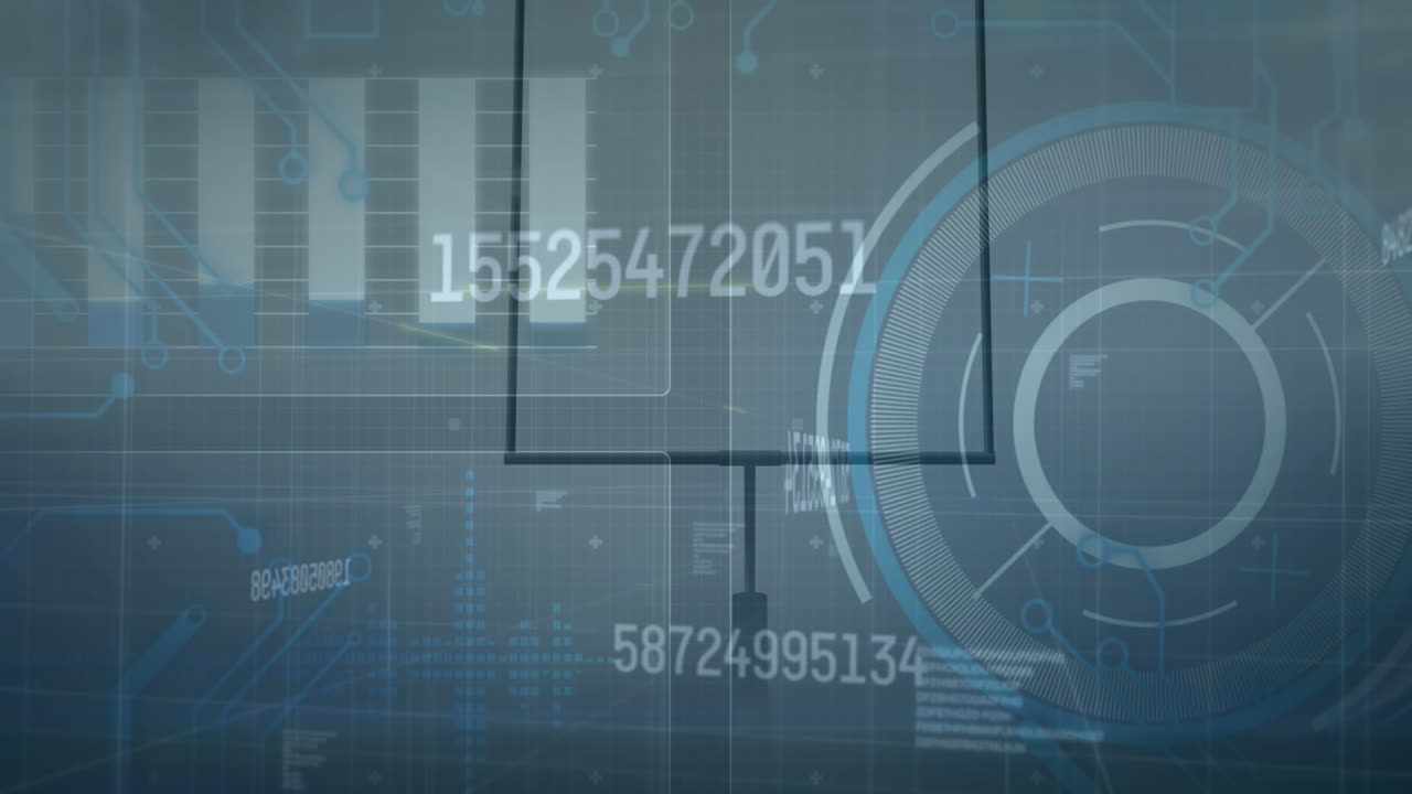 animación de números y datos diversos sobre la base de béisbol