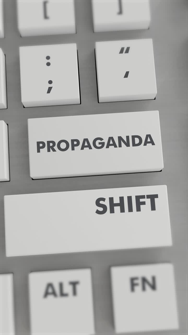 Propaganda: Pressione di Tasti sulla Tastiera Video Verticale
