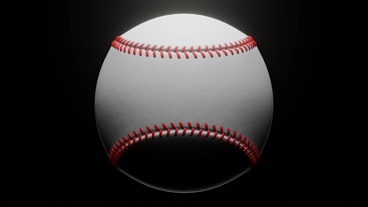 Palla da baseball isolata su sfondo nero