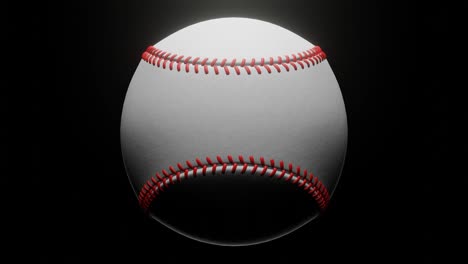 baseball ball isolated on black background.