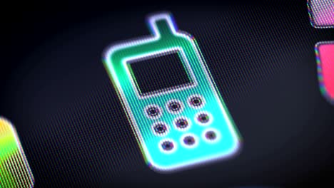 el icono del móvil en la pantalla.